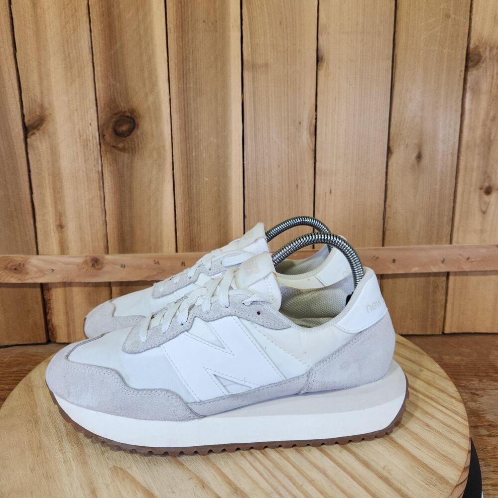 New Balance 237 V1 Shoes Womens 9 B White Suede Mesh Casual Walking Sneakers